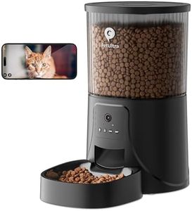 PETULTRA Automatic Cat Feeder with Camera - 2.4GHz APP - Controlled Cat Food Dispenser- Features HD Video for Indoor Use, Easy Setup & Cleaning, 2 - Way Audio, and a Desiccant Bag to Keep Food Fresh