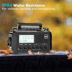Mesqool DAB Solar Emergency Radio – Portable Hand Crank Weather Alert
