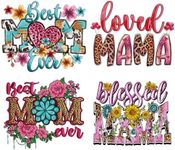 4 Pcs Mothers Day Iron On Patches f