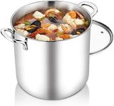 TeamFar 12 Quart Stock Pot, 18/10 S