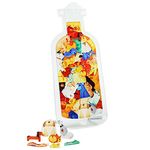 TOI Acrylic Puzzle | Irregular Animal Shaped Puzzles with Bottle Standee Acrylic Frame for Kids & Adults | Creative Clear Puzzles, Clever Dogs