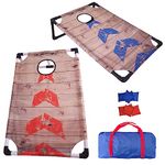 Portable Collapsible Cornhole Set with 2 Cornhole Boards, 8 Cornhole Bean Bags and Carrying Case, Camping Games Indoor Outdoor Yard Toss Game 3' x 2'