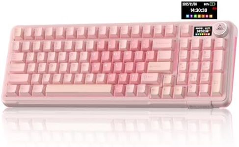 SOLAKAKA A99 Pro Wireless Gaming Keyboard with LCD Screen & Metal Knob, 96% Layout Mechanical Keyboard, 2.4GHz/BT5.0/USB-C, Hot Swappable, Creamy Keyboard with Gasket Structure, RGB, for Win/Mac