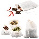 30 Pcs Spice Bags for Cooking, 3.86x3.15 Inch Reusable Drawstring Muslin Soup Empty Tea Bags Straining Filter Cheesecloth Sachet for Spices Tea Loose Coffee Seasoning Herbs Stew Gravy