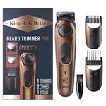 Gillette Beard Cordless Trimmer PRO with 40 beard length settings in precise 0.5mm steps, 1 trimmer + 1 brush + 2 combs + 1 charger + 1 T-blade