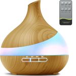 HJTHJT 500ML Essential Oil Diffuser: Aroma Diffuser with Remote Control for Hotel Spa Yoga Room - Humidifiers for Bedroom with 14 Colors LED Night Light for Kids/Women Home Relaxation