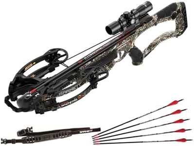 Barnett Hyper Whitetail 410 Crossbow Bundle – 410 FPS HyperFlite Technology + 5-Pack Arrows + Sling – Illuminated 4x32 Scope, Rope Cocking Sled & String Dampeners for Precision Hunting