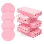 120 Pcs Facial Sponge, Luxiv Face Cleansing Sponge Estheticians Compressed Makeup Round Wash Face Sponges for Women Compress Exfoliating Removal Sponge (Pink)