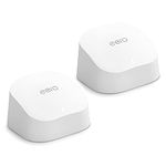 Amazon eero 6 mesh Wi-Fi router | 500 Mbps Ethernet | Coverage up to 280 m2 | Connect 75+ devices | 2-Pack | 2021 release