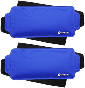 Reusable Gel Cold & Hot Pack for Neck, Ankle, Head, Knee Injuries Pain Relief By WORLD-BIO (2-Pack Set), Ice Pack Cold Compress for Swelling, Bruises, Alleviate Joint and Muscle Pain - (9'' x 4.3'')