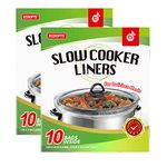 20 Count Slow Cooker Liners by ECOOPTS | Large Cooking Bags Fit 3-8.5 Quarts (20 Bags)