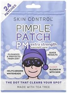 Skin Control Pimple Patch PM Nighttime Pack with Tea Tree Oil, 24 Acne Patches for Overnight Wear