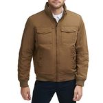 Dockers Men's Stevie Flight Bomber Jacket, Khaki, Small