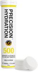 Precision Hydration Electrolyte Tablets - Multi Strength Effervescent Hydration Tablets - Combats Cramp - Low Calorie, Gluten Free, Vegan/Vegetarian Friendly (1 Tube, 500mg/L - Yellow Tube)
