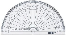 Helix Oxford 10cm 180 degree Protractor