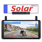 AUTO-VOX 6 Inch Solar Wireless Reversing Camera Kit: 2 Minute Install, 16:9 1080P HD Monitor, Split Screen, Clear Live View, DVR Recording, IP69K Waterproof Reverse Camera for Car, Caravan, Trailer
