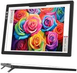 Rechargeable A4 LED Light Pad for Diamond Painting, Tracing Light Box with Stand and Clip, 6 Levels/Stepless Dimming, Portable Diamond Art Light Board for Drawing, Sketching, Animation…