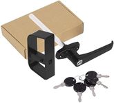 CIN&GO Shed Door Latch L-Handle Lock Kit with 4 Keys, 4-1/2 Stem Storage Barn Shed Door Hardware Lock Set for Playhouses, Chicken Coops, Camper (Black)