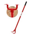 Angel Guard Deck Demon, Heavy-Duty Steel Pallet Breaker and Deck, Roof, Strapping Remover, Wrecking Demolition Tool - Extra-Long 44 inch Cushion-Grip Handle, Dual-Claw Head for Easy Removal DD-201