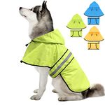 Weesiber Waterproof Adjustable Dog Raincoat - Reflective Dog Rain Jacket with Hoodie, Lightweight Dog Rain Coat Dog Poncho Slicker for Small Medium and Large Dogs (X-Large, Green)