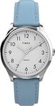 Timex Easy Reader Women's 32mm Blue Leather Strap Watch TW2V25300