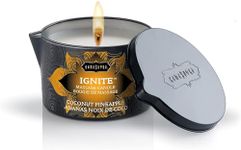 Kama Sutra Ignite Scented Candles, Skin Safe Massage Candle, Coconut Oil and Soy Based, Natural Moisturizing for Relaxation, Aromatherapy for Men & Women, Coconut Pineapple, 6oz