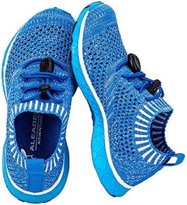 ALEADER Boys and Girls /Kids Aqua Water Shoes for Beach, Swim, Pool, Water Park, Comfortable Summer Walking Sneakers Slip Ons Royal Blue 12 M US Little Kid