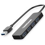 4-Port USB Hub 3.0, YaimhSound USB Splitter for Laptop, Keyboard and Mouse Adapter for Dell, Asus, HP, MacBook Air, Surface Pro, Acer, Xbox, Flash Drive, HDD, Console, Printer, Camera