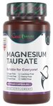 Natural Magnesium Taurate 500mg Premium Quality Ideal Strength 100 Vegan Capsules Highest Bioavailability