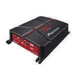 DJ Tech Pro Pioneer GM-A3702 2-Channel Bridgeable Amplifier,Black/red