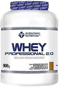 Scientiffic Nutrition - Whey Professional 2.0 Proteinas Whey en Polvo 100% Pura, para Aumentar la Masa Muscular, con Enzimas Digestivas y Lactasa - 908g, Sabor Chocolate con Leche.