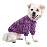 HuaLiSiJi Dog Hoodie Dog Jumper Dog Sweatshirt Chihuahua Jumper Dog Christmas Sweater, Fleece Inside, Soft Cozy, Colour Vibrant Easy to Take On and Off (Purple, XL)