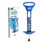 Xootz Wild Rider LED Pogo Stick for Kids, Light Up Bounce Toy, Girls & Boys Aged 5+, Blue Tiger Design