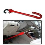 Dhe Best ST-L4 Car Universal Anti Theft Car Steering Wheel Lock Security System with 2 Keys for Mahindra Bolero Mod 2, Red