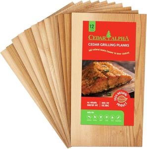 Updated 24 Pk Cedar Grilling Planks-Alaskan Old Growth Western Cedar Strong Flavor for Salmon Fish Vegies (5.7''x4.3'')