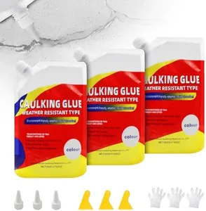 Concrete Slab Repair, Slab Concrete Crack Waterproof Repair Sealant, Concrete Crack Filler, for Filling in Concrete Cracks on Driveways, Walkways and Patios (3PCS)