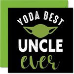 Funny Birthday Cards for Uncle - Yoda Best - Joke Happy Birthday Card for Uncle from Niece Nephew, Banter Uncle Birthday Gifts, 145mm x 145mm Birthday Greeting Cards for Uncle