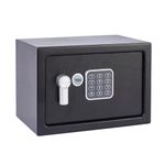 Yale Small Alarmed Value Safe, 130dB Built In Alarm, Steel Construction, Steel Locking Bolts, Emergency Overide Key, Wall And Floor Fixings, Black, YEC/200/DB1