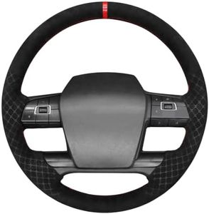 MEWANT Hand Sewn Steering Wheel Cover Wrap for Volvo VNL VNR FM FH 2017-2025 Steering Wheel Accessories for Volvo FM