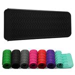 ZAXOP Resistant Silicone Mat Pouch for Flat Iron, Curling Iron,Hot Hair Tools.(Black)