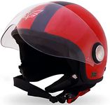 Yamaha Avion Polycarbonate Anti- Scratch Half Face Helmet (Size L, Red) Y6AAVRED0L21