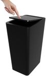 Caunedy Bathroom Small Trash Can with Lid,10L Slim Garbage Bin Wastebasket with Pop-Up Lid.Trash Bin for Living Room,Bedroom, Office, Kitchen, Fits Under Desk/Cabinet/Sink