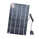 FlexSolar USB Solar Panel, 6W 5V Portable Solar Charger Monocrystalline Waterproof, for Mobile Phone, Power Bank, Fans, Security Cameras, Fishing, Camping, Hiking Outdoor Emergency Power