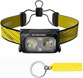 Nitecore NU25 (400L) 400 Lumen Dual Beam USB-C Rechargeable Headlight with Keychain Tag, Black