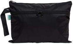 Bumkins Waterproof Wet Dry Clutch Bag for Baby, Travel, Swim Suit, Cloth Diapers, Pump Parts, Pool, Gym Clothes, Toiletry, Hook to Stroller, Daycare, Packing Pouch, Diaper Bag, Zip Reusable, Black