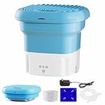 Portable Washing Machine, Mini Portable Washing Machine Foldable Small Laundry Machine With Drain Basket For Washing Baby Clothes, Underwear Suitable For Camping,travel, Small Spaces(Blue)