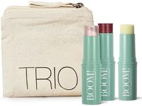 Boomstick Trio ® Color 3 Pack Cream Blush Makeup, Color Blush Stick, Highlighter Stick & Moisturizer for Cheeks, Eyes & Lips, Blendable Vegan Boom Sticks by Cindy Joseph for Older Women, BOOM Beauty