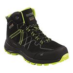 Regatta Men's Samaris Lite Hiking Boot, Black Lime Punch, 10 UK