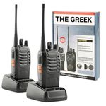 THE GREEK DECOR Walkie Talkie 2Km Long Range Two-Way Portable CB Radio with 16 Channel BF-888S Walkie Talkie (Black) (Pack of2)