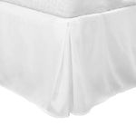 PiccoCasa Queen Size Pleated Bed Skirt, Bed Frame and Box Spring Cover - 16 Inch Tailored Drop Dust Ruffle Bedskirt, Wrinkle Free and Fade Resistance, Easy to Stall - White